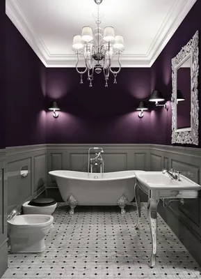 Ванна в фиолетовом цвете: фотография, придающая изысканность вашей ванной