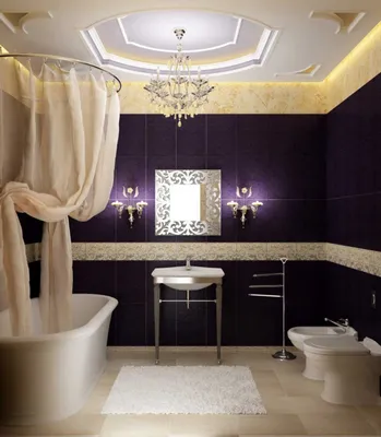 Ванна в фиолетовом цвете: добавьте нотку романтики в свою ванную комнату