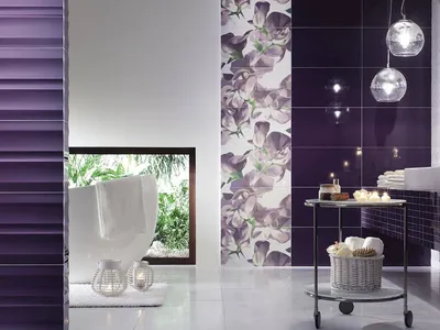 Фото ванной в фиолетовом цвете