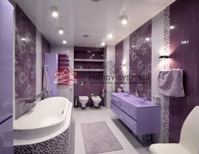 Фотографии ванной комнаты в фиолетовом цвете. Скачать в HD, Full HD, 4K
