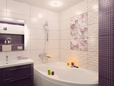 Бесплатное фото ванной в фиолетовом оттенке