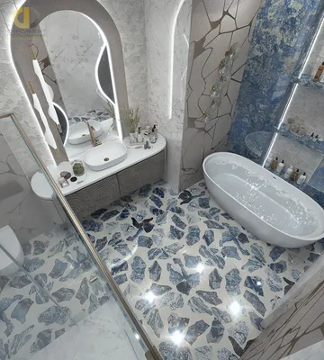 Ванна в голубом цвете - стильное решение для вашей ванной комнаты