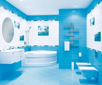 Фото ванной комнаты в голубых тонах в формате WebP