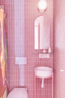 Фото ванна в розовом цвете: скачать изображение в формате JPG
