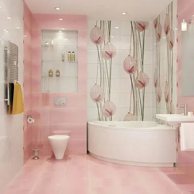 Ванна в розовом цвете: изображение в Full HD качестве для скачивания