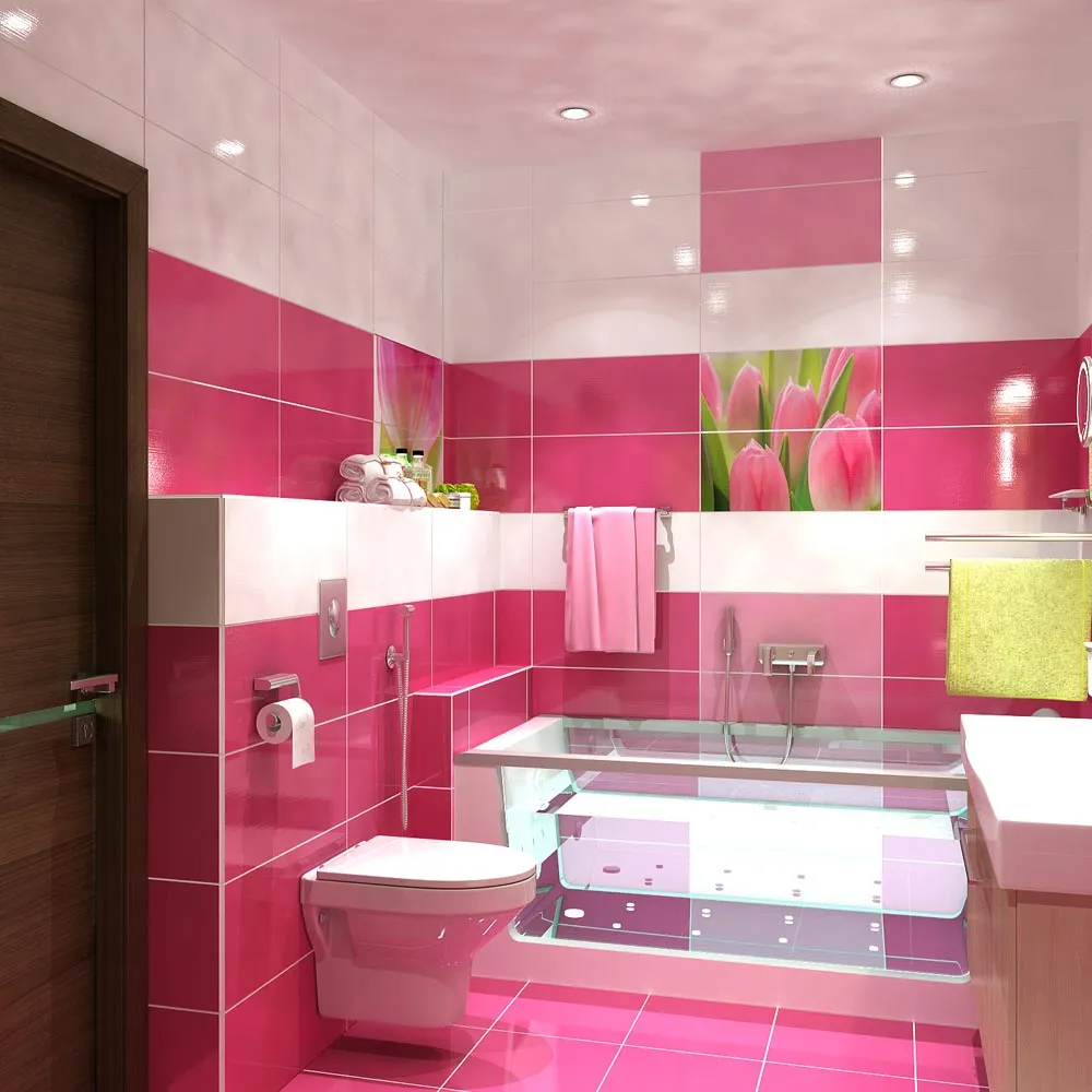 Дизайн ванной комнаты в розовом цвете: фото, интерьер | internat-mednogorsk.ru