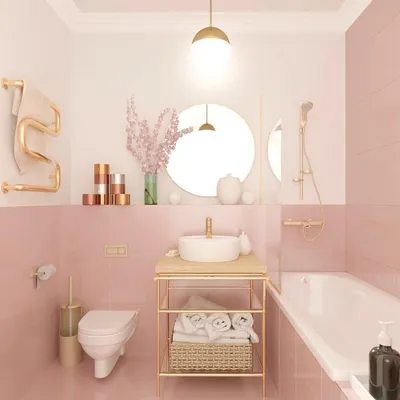 Ванная комната в розовых тонах: фотографии для вдохновения и творчества