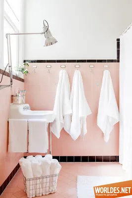 Фотография ванной комнаты в розовом цвете