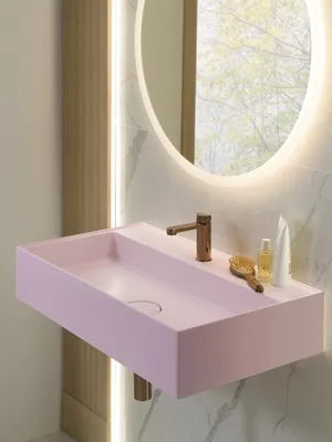 Фото ванной комнаты в розовом цвете в хорошем качестве