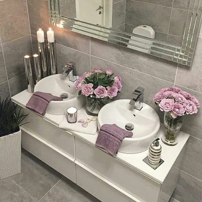 PNG фото ванной комнаты в розовом цвете