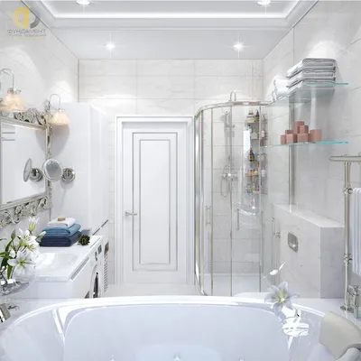 Фото ванной комнаты с сиреневой ванной в HD качестве