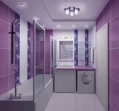 Фото ванной в сиреневом цвете в формате PNG для скачивания