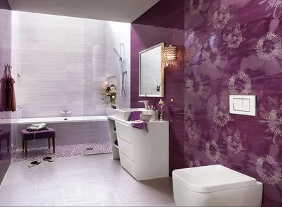 Фото ванной в сиреневом цвете с возможностью скачать в PNG формате