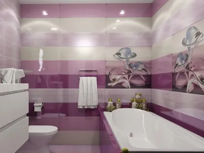 Ванна в сиреневом цвете, чтобы создать уютную атмосферу в вашей ванной