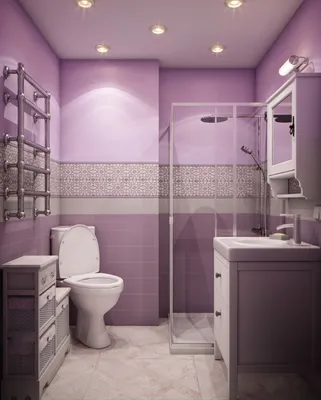 Фото ванной в сиреневом цвете в формате png