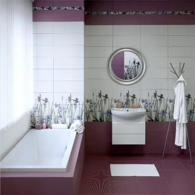 Фото ванной комнаты с сиреневой ванной в формате jpg