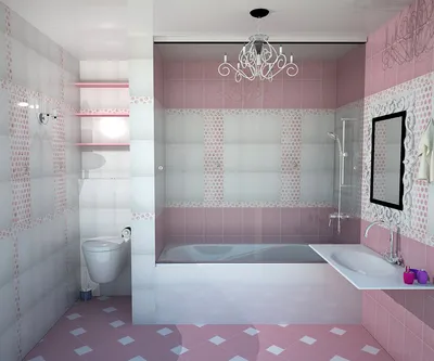 Фото ванной в сиреневом цвете в формате webp