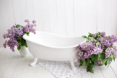 Фото ванной в сиреневом цвете для вдохновения