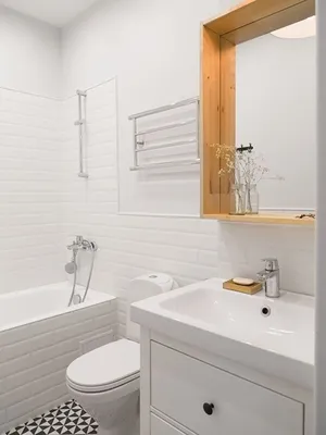 Ванная комната 3 кв. м с интересным дизайном