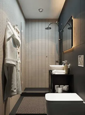 Ванная комната в трехкомнатной квартире с интересной атмосферой