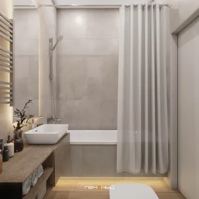 Оригинальный дизайн ванной комнаты размером 130 на 150