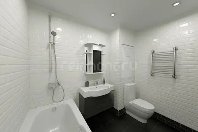 Фото ванной комнаты с белой плиткой - выберите формат для скачивания