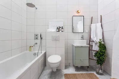 Фото ванной комнаты с белой плиткой - скачать в формате WebP