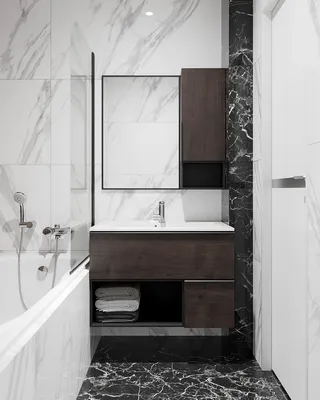 Фото ванной комнаты с белой плиткой - стильные интерьеры