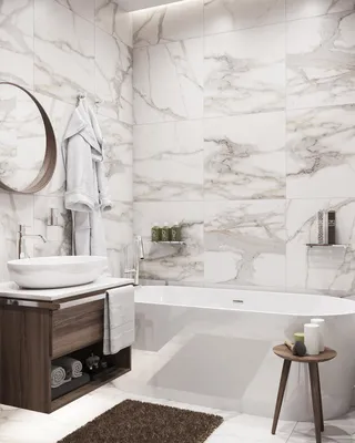 Фотографии ванных комнат с белой плиткой: творческий подход к дизайну