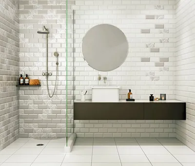 Белая плитка в ванной: стильные решения для дизайна