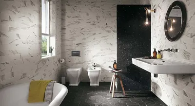 Ванная комната с белой плиткой: креативные идеи для дизайна