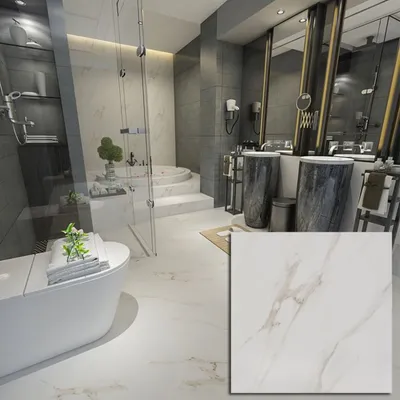 Картинка ванной комнаты с белой плиткой