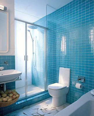 Фотография ванной комнаты с белой плиткой