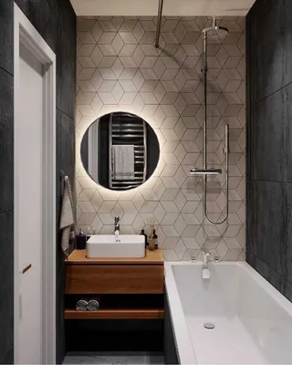 Минималистичный дизайн ванной комнаты без туалета