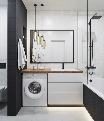 Ванная комната в черно-белых тонах: гармония и стиль в интерьере