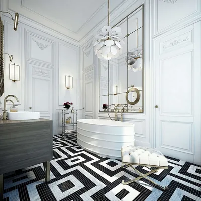 Черно-белая ванная комната: элегантность и роскошь в современном интерьере