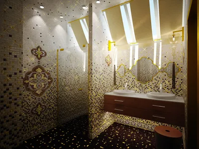 Фотографии ванной комнаты из мозаики для скачивания