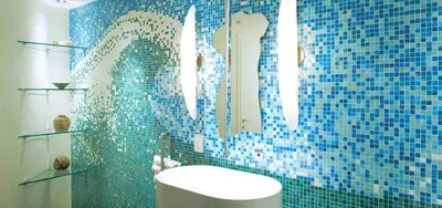Фото ванной комнаты из мозаики в различных стилях