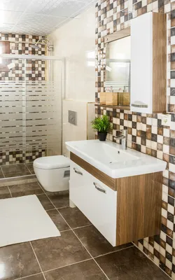 Уникальные изображения ванной комнаты из мозаики