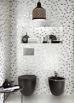 Фото ванной комнаты из мозаики для декоративного дизайна