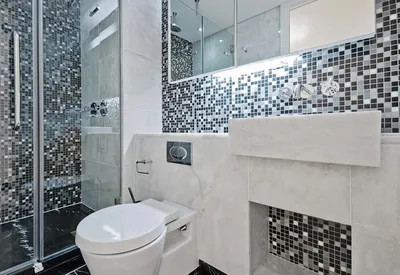 Ванная комната из мозаики: уникальные фото