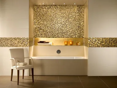 Ванная комната с мозаикой: фотографии с разными фактурными решениями