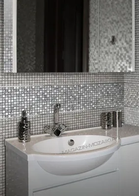 Ванная комната с мозаикой: фото с интересными геометрическими узорами