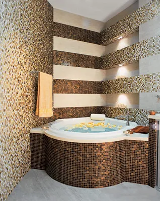 4K изображения ванной комнаты из мозаики