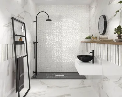 Ванная комната с мозаикой: фотографии с использованием световых акцентов