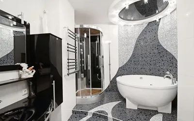Фото ванной комнаты из мозаики в различных размерах
