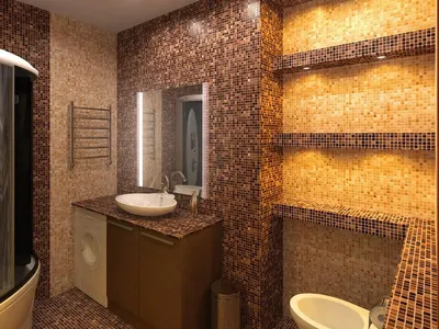 Фотки ванной комнаты с мозаикой в высоком разрешении