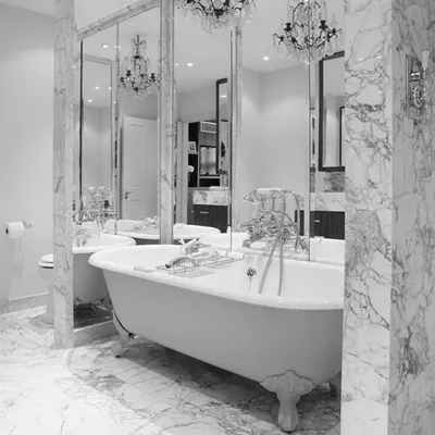 Фотографии ванной комнаты из мрамора с современным оформлением