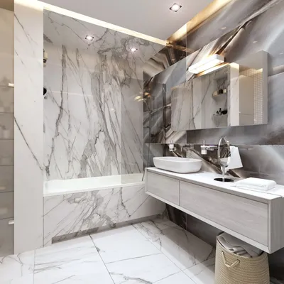 Ванная комната из мрамора: современный дизайн и функциональность