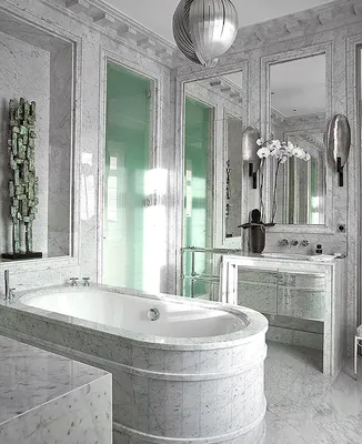 Фотографии ванной комнаты из мрамора с оригинальными деталями